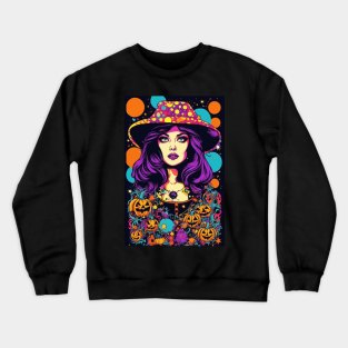 Halloween Pumpkin Girl Spooky Costume Crewneck Sweatshirt